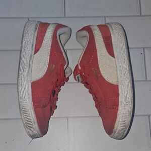 Puma Kids Red and White Sneakers